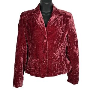 Apt 9 Crushed Velvet Blazer Womens Size 4 Dark Romantic Whimsigoth Steampunk